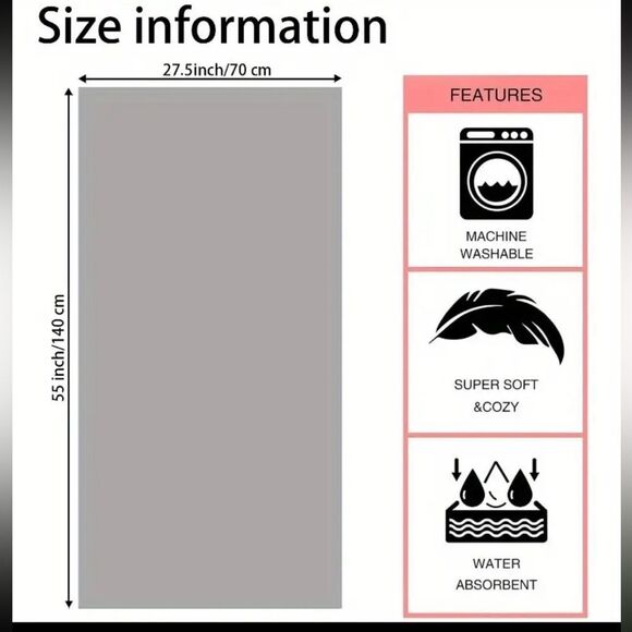 Black microfiber Towel with Red Cherry Print - Picture 2 of 5